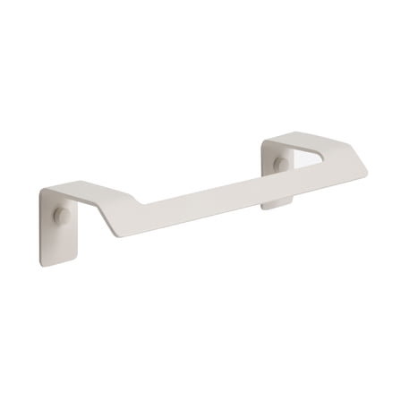 Slim matte white small towel bar. Bathroom towel rail. Colored bath accessories