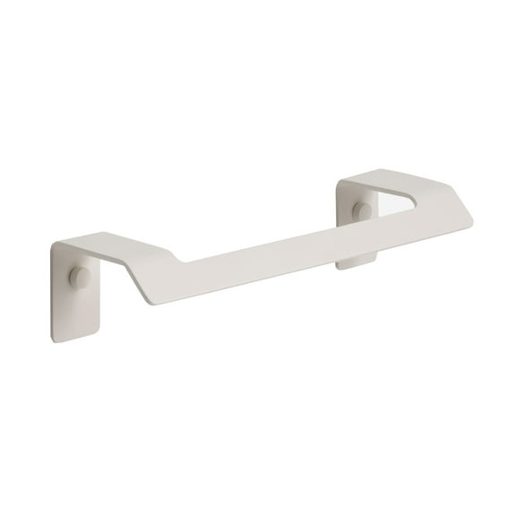 Slim matte white small towel bar. Bathroom towel rail. Colored bath accessories