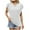 White, variant on WIZUTIZ Tops for Women up to 30% Off Comfy Pure Colour Elegant Tshirts Ladies Holiday Beach V-Neck Blouse Linen Short Sleeve Tops Basic Ultra Soft T-shirt Oversize Retro Solid Tee Shirts Black XL