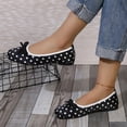 thumbnail image 6 of oqasdz Casual Shoes for Women Satin Slip On Ballet Shoes with Polka Dot Print and Bow Design Comfortable Fashion Loafers for Daily Wear Summer Outdoor, 6 of 7