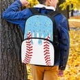 thumbnail image 2 of Yuyamidu Baseball Kids Backpack with Lunch Box Pencil Case Water Bottle Bag 4 in 1 Blue Ice Cream Bookbag Set for Boys Girls Blue Ice Cream Middle Elementary School Backpack Back to School Gifts, 2 of 7