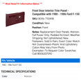 thumbnail image 2 of Front Door Interior Trim Panel - Compatible with 1980 - 1986 Ford F-150 1981 1982 1983 1984 1985, 2 of 4