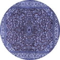 thumbnail image 1 of Ahgly Company Machine Washable Indoor Round Persian Blue Traditional Area Rugs, 6' Round, 1 of 4