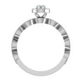 thumbnail image 3 of Round Halo Diamond Engagement Ring for Women Stackable Infinity Style Milgrain Design 14K White Gold 0.55 CT TW, 3 of 5