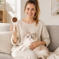 thumbnail image 4 of Cat Brush for Short or Long Haired Cats Dogs Rabbits, New Upgrade Cute Dog Brush with Release Button for Massage and Removes Loose Fur, 4 of 6