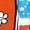 Orange, variant on Girls' 4th of July Short Sleeve T-Shirt with American Flag Print, Comfortable Cotton Round Neck Tee for Everyday Wear & Party Outfits (2-12 Years)
