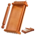 thumbnail image 1 of SiliFine Chitarra Cutter Italian Pasta with Rolling Pin Guitar Board Making Tool Pasta Machine for Spaghetti, Lasagna(Dark Wood Color,Wood), 1 of 7