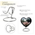 thumbnail image 4 of Cremation Pink Lilly Urns, Decorative Urn For Ashes For Women, Cremation Urns For Men, Heart Urns For Human Ashes, Urn For Burial, Heart Shaped Cremation Urn, Large Urns For Human Ashes Adult 8inch, 4 of 5