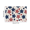 thumbnail image 3 of Uuiauoio Retro Stars Stripes Patriotic Placemats, Memorial Day Independence Day Table Mats for Holiday Party Kitchen Dining Room Decoration, 3 of 6