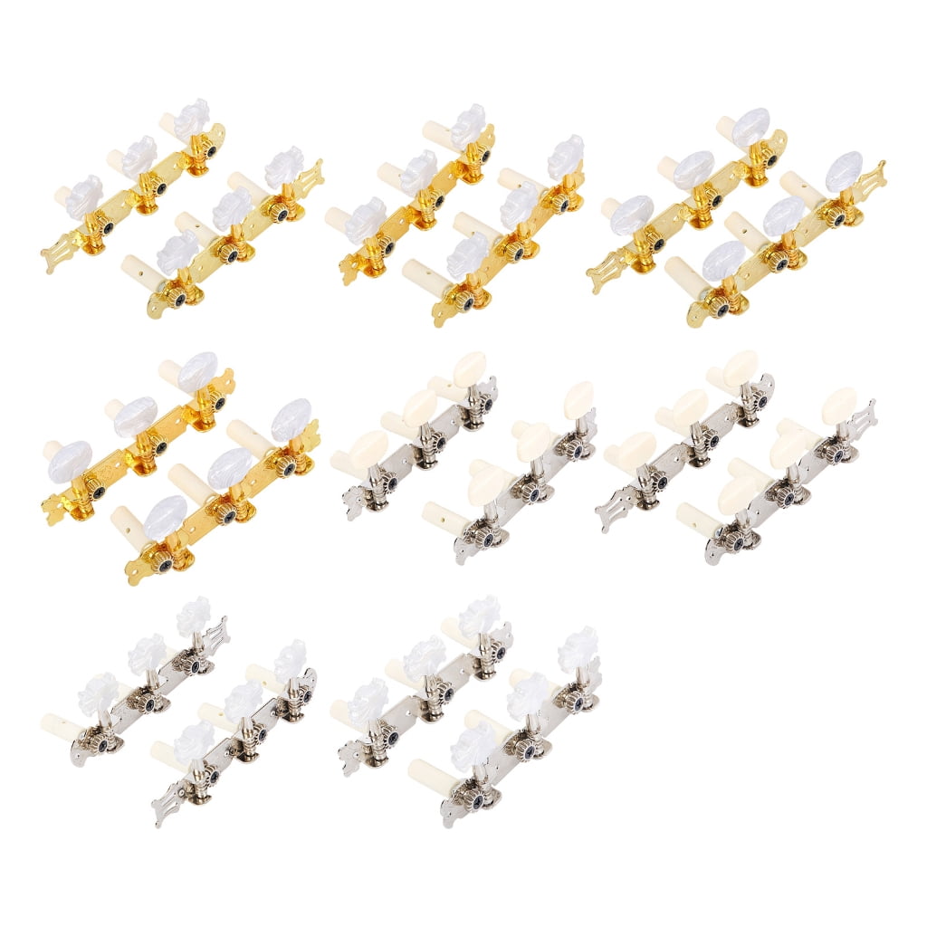 2PCS High Precisions Open Geared Guitar Tuning Pegs Instrument Locking Tuners Suitable for Folk Guitar and Ukulele