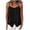 Black, variant on LEKWK Tank Tops for Women Camisole Loose Fit Spaghetti Strap Linen Cami Shirts Crew Neck Sleeveless Loose Fit Button Summer Tops Fashion Going Out Outfits