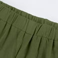thumbnail image 4 of HAJWOH Women Summer Pull On Linen Bermuda Shorts Knee Length Gauze Beach Capris with Pockets, 4 of 6