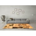 thumbnail image 3 of Ahgly Company Indoor Round Patchwork Orange Transitional Area Rugs, 5' Round, 3 of 4