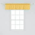 thumbnail image 2 of Ambesonne Romantic Window Valance, Heart Shapes and Dots, 54" X 12", Yellow White, 2 of 3