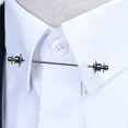 thumbnail image 3 of 2pcs Alfiler De Corbata Para Cuello De Camisa Para Hombre, 70 Mm Zefei Wu 9024735057215, 3 of 5
