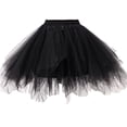 thumbnail image 2 of MKOSPLRT 4 Layered Tulle Tutu Skirt for Girls with Bow Girl Ballet Tutu Skirt Elastic Waist Ruffle Tiered Skirts 2-13 Years, 2 of 5