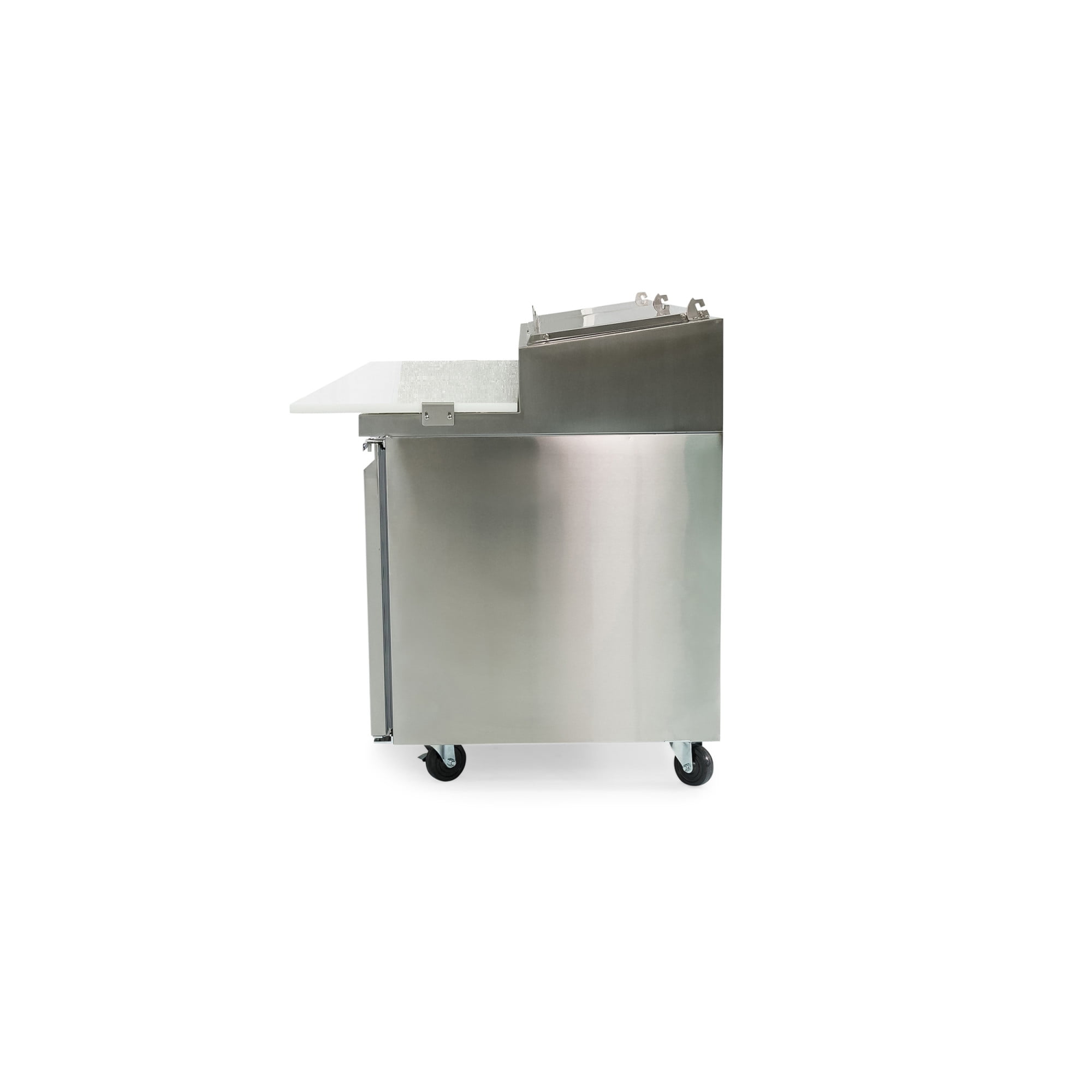Norpole 16 cu. ft. 2-Door Pizza Prep Table Commercial Refrigerator in Stainless Steel in Stainless Steel