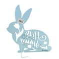 thumbnail image 3 of Easter Hello Spring Bunny Sign Wood Glittered Hello Rl1710, 3 of 5