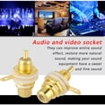 thumbnail image 2 of Conector RCA chapado en oro, conector hembra de Audio HIFI (blanco), 10 Uds., 2 of 8