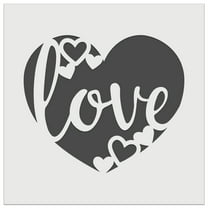 Love in Heart Wedding Anniversary Valentine's Day DIY Cookie Wall Craft Stencil - 3.5 Inch