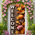 thumbnail image 6 of Decorative Design Welcome Banner Football Theme Autumn Elements Thanksgiving for Seasonal Decoration Party Entrance Festival, 6 of 8