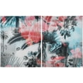 thumbnail image 2 of Palm Tree Kitchen Curtains 2 Panels UV Protected Tier Curtains, Half Window Curtains Kitchen Tiers for Guest Room Bathroom Sink Laundry Room Basement,24"x27", 2 of 7