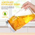 thumbnail image 3 of Wide Mouth Mason Jars 32 oz, 6 Pack Large Quart Mason Jars with Airtight Lids and Bands, Clear Glass Canning Jars for Preserving, Pickling, Fermenting, Meal Prep & DIY Crafts (Sunflower), 3 of 3