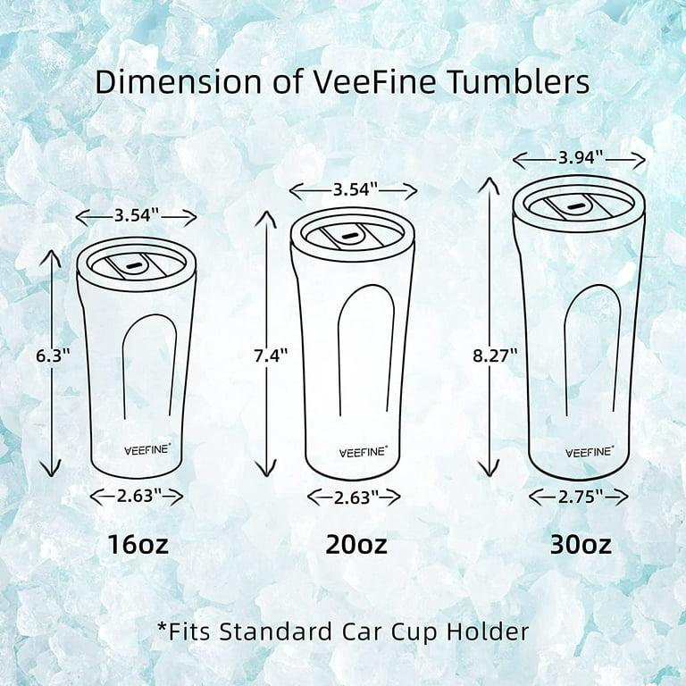 VEEFINE Travel Coffee Mug 20oz Insulated Tumbler Dishwasher Safe, Hot or  Cold