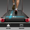 thumbnail image 4 of Costway Up To 7.5MPH 2.25HP 2 in 1 Single Display Screen Treadmill Remote Control W/ APP Control Speaker Red, 4 of 10
