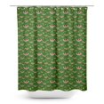 thumbnail image 1 of S4Sassy Green Dot & Watermelon Fruits Decorative Waterproof Printed Shower Curtain Roller Hooks Drapes-60 x 70 Inch, 1 of 6