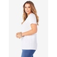 thumbnail image 3 of Roaman's Women's Plus Size Eyelet Cutout Tee, 3 of 4