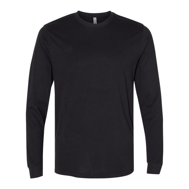 Next level Mens Sueded Long Sleeve Crew 6411 , XS, Black
