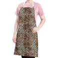 thumbnail image 5 of Brown and Black Leopard Print Apron-Garden Aprons for Women with Pockets-Cotton Linen Waterproof Kitchen Cooking Gardening Aprons Adjustable for Kitchen,Cooking,BBQ and Salon 33x27 Inch, 5 of 7