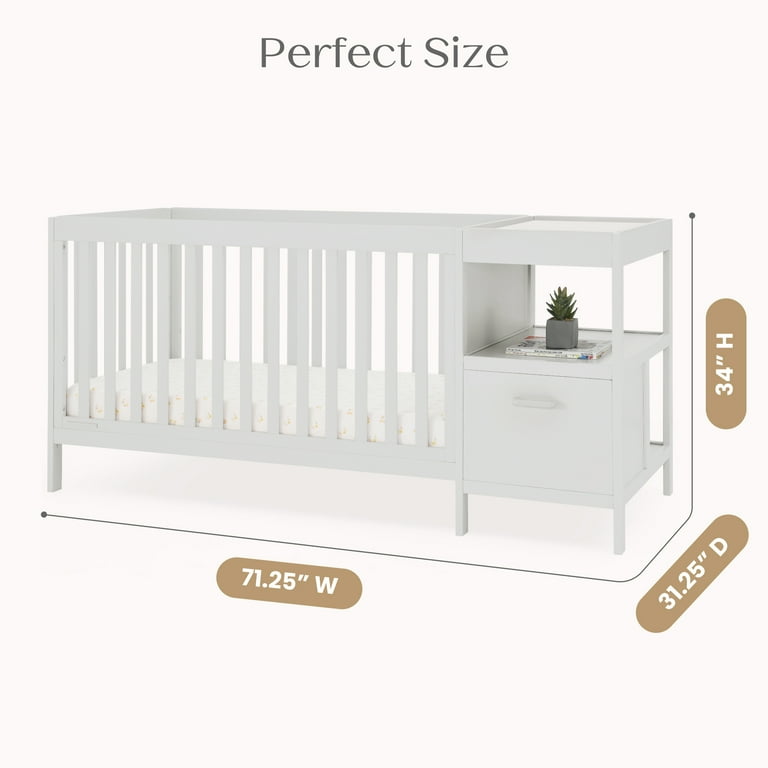Delta Children Alice 5-in-1 Convertible Crib and Changer