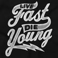 thumbnail image 2 of Cool Live Fast Die Young Motto Womens Slim Fit Graphic Tee Brisco Brands X, 2 of 5