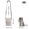 thumbnail image 5 of Spencer Small Crossbody Bags for Women, PU Leather Cell Phone Crossbody Wallet Purses with RFID Card Slots, Double Compartment, Gray, 5 of 10