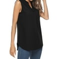 thumbnail image 4 of Women Solid Color V Neck Sleeveless Scoop Hem Top, 4 of 4