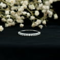 thumbnail image 4 of Minimal Diamond Half Eternity Ring (1/4 CT, HI-SI Quality), 14K White Gold, US 10.50, 4 of 8