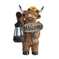 thumbnail image 2 of Garden Sculptures Cow Solar Statue Outdoor Animal Decoration with LED Light for Patio and Yard, 2 of 6