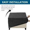 thumbnail image 4 of Eurhowing Square Ottoman Covers, Non-Slip Stretchable Jacquard Ottoman Slipcover, Pet Hair Resistant Furniture Protector for Folding Storage Stool, Dark Gray, L, 4 of 7