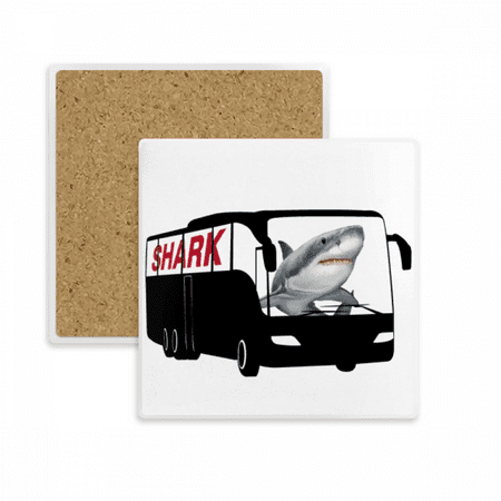 

Shark Ocean Bus Art Deco Fashion Coaster Cup Mat Mug Subplate Holder Insulation Stone