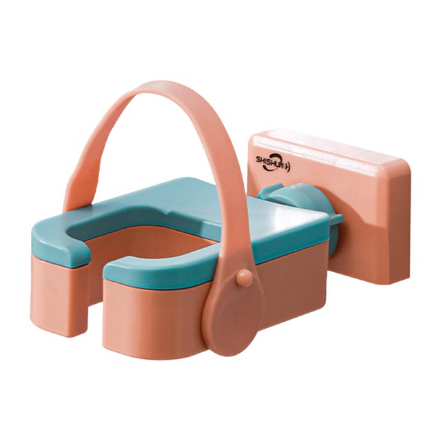HILABEE Hair Dryer Holder Adjustable Plastic Nail- Sticker Storage Box for Bathroom Orange