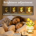 thumbnail image 3 of Blue Tulip Flower Lamp Diamond Vase, 3 Color Night Light Dimmable Touch Control Artificial Floral Decor for Bedroom Bar Coffee Shop Wedding Birthday Gifts for Women Christmas Valentine Mothers Day, 3 of 15
