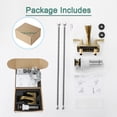 thumbnail image 6 of PARLOS 2 Handles Waterfall Bathroom Faucet with Pop-up Drain and Faucet Supply Lines, Brushed Gold, 6 of 9