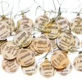 thumbnail image 4 of Holloyiver 25 Pcs Names of Jesus/Christ Ornaments, 1.96 Inch Nativity Round Christmas Wood Hanging Ornaments with Savior Names Wood Ornament, Christmas Tree Decor (A-25pcs), 4 of 9