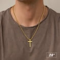 thumbnail image 4 of Turandoss 14K Gold Plated Cross Necklaces for Men Boys 316L Stainless Steel Pendant 16-30 inch Chain Jewelry Religious Christian Birthday Gifts for Men Boys Tween Teenage Age, 4 of 9
