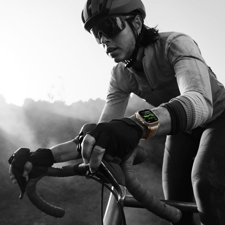 Apple Watch Ultra 2 - 49 mm - titanium - smart watch with Alpine Loop -  textile - indigo - band size: M - 64 GB - Wi-Fi, LTE, UWB, Bluetooth - 4G - 