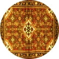 thumbnail image 1 of Ahgly Company Indoor Round Persian Yellow Traditional Area Rugs, 6' Round, 1 of 4