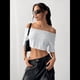 thumbnail image 4 of Camisetas Holgadas de Corta con Hombros Descubiertos para Mujer Y2K L, 4 of 8