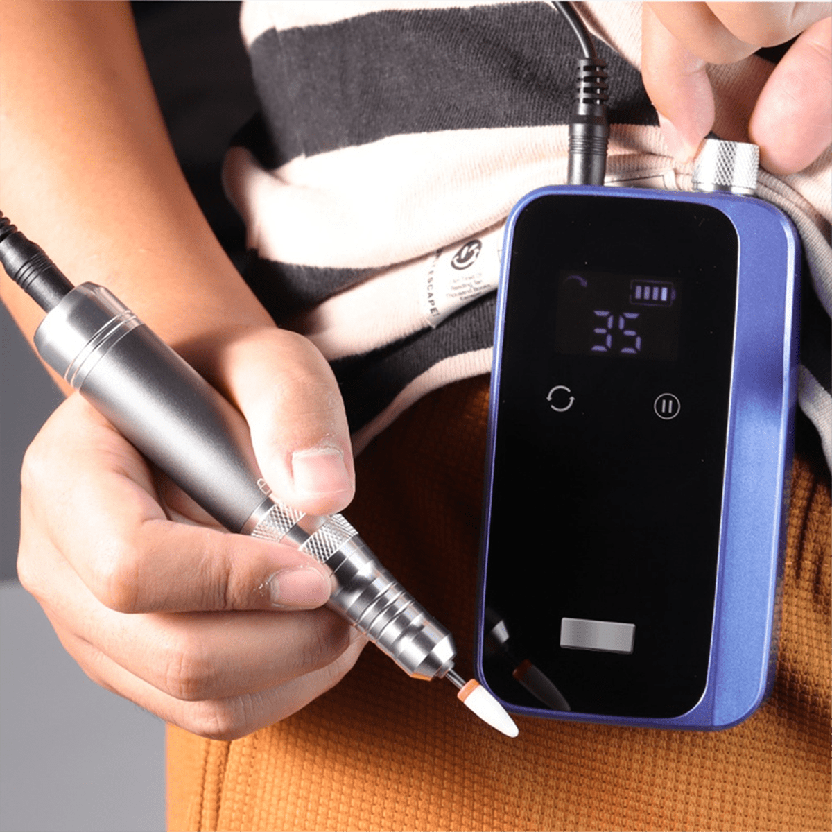 Electric Nail Drill Machine Professional Nail Drills for Gel Nails Polish Rechargeable Portable Nail File Manicure Tool